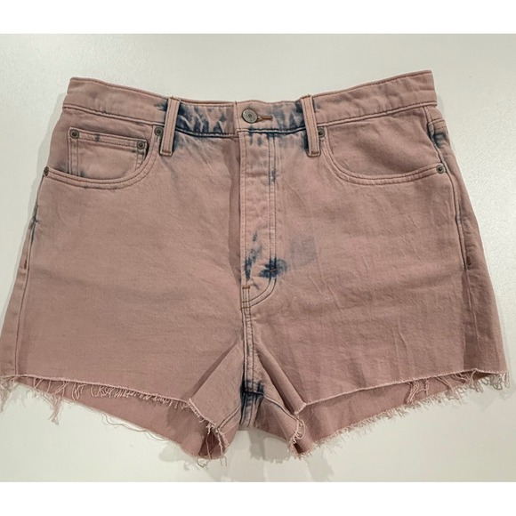 Lucky Brand Women's High Rise Mom Short Pink Lady Denim NWOT Size 10/30 (214) - Picture 1 of 12